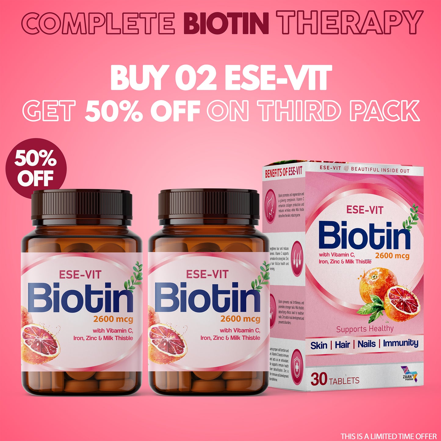 Buy 2 Ese-Vit + Get 50% Off on Third Pack of Ese-Vit