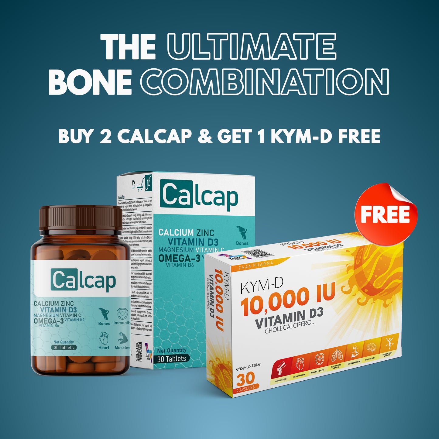 Buy 2 Calcap + Get 1 Kym-D FREE