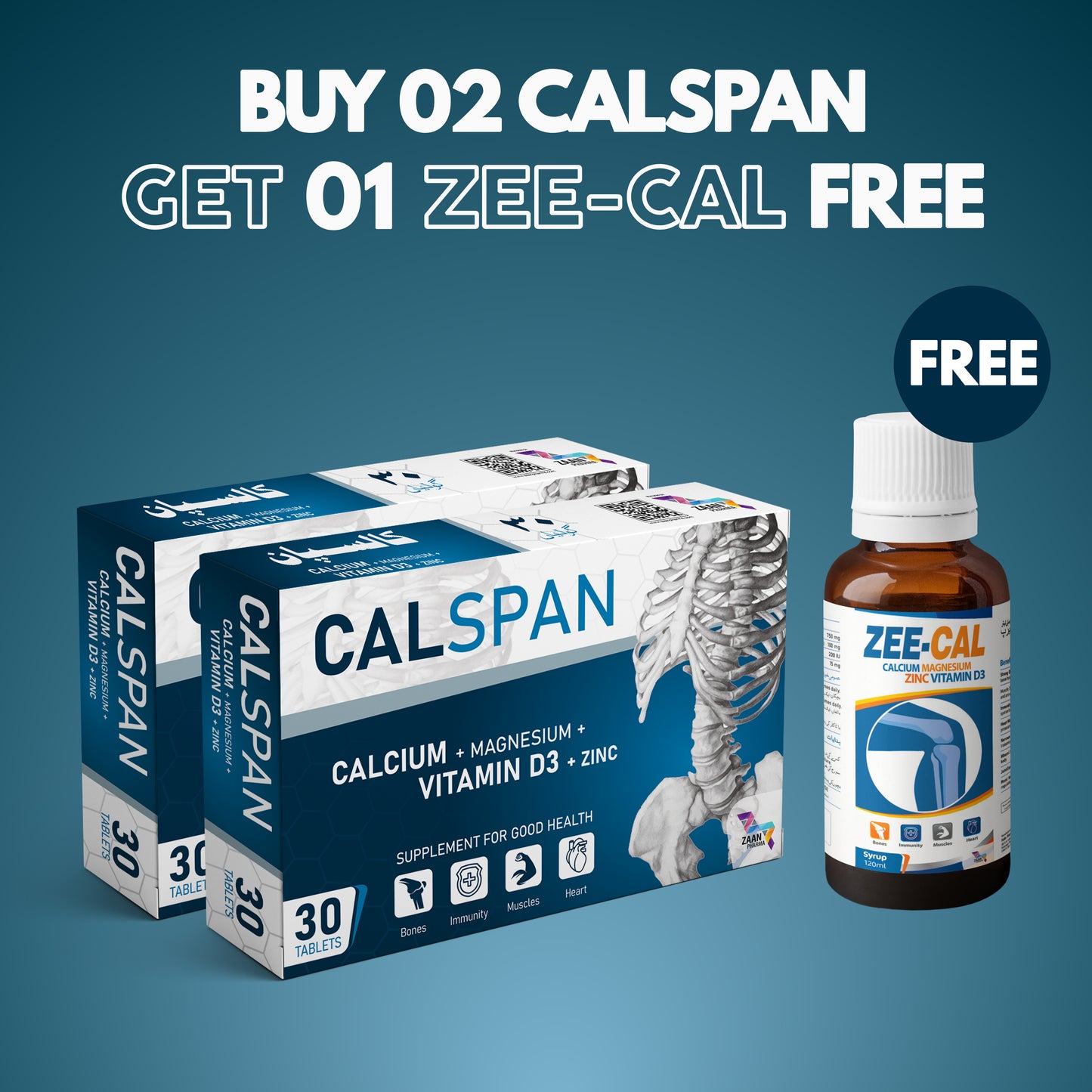 Buy 2 Calspan + Get 1 Zee-Cal Syrup Free