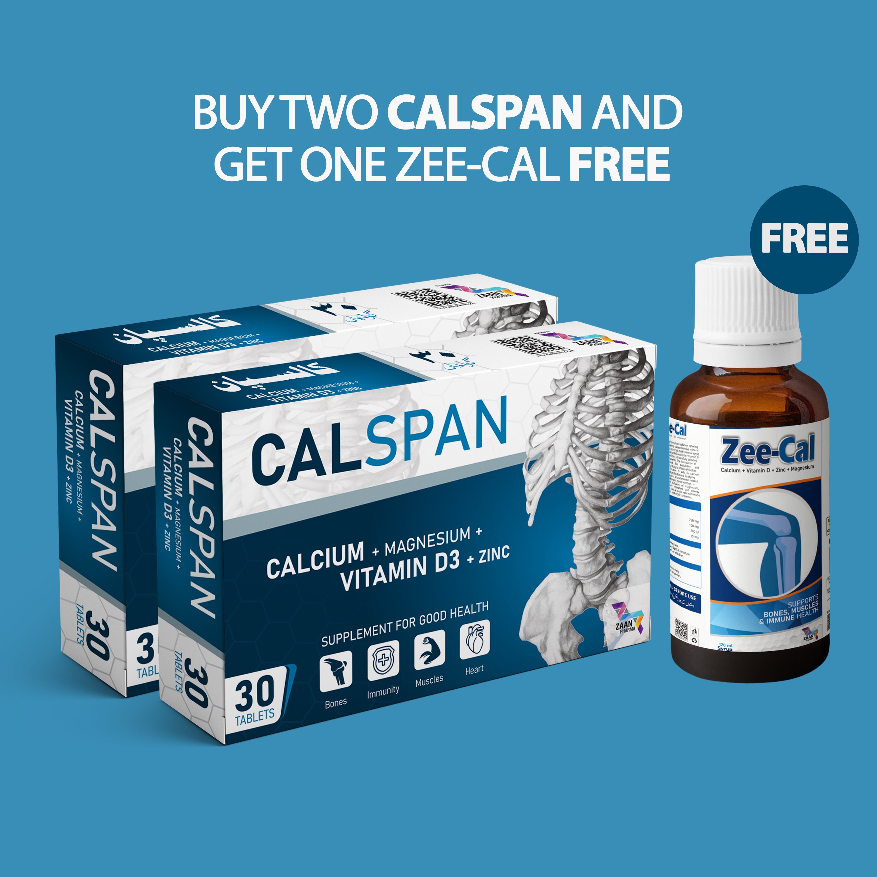 Buy 2 Calspan + Get 1 Zee-Cal Syrup Free – ZAAN PHARMA