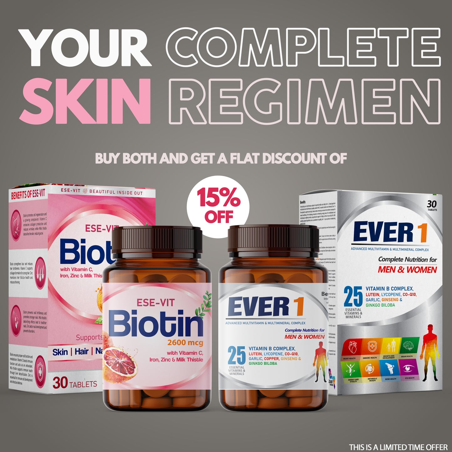 Get Flat 15% Discount of Ever 1 + Ese-Vit