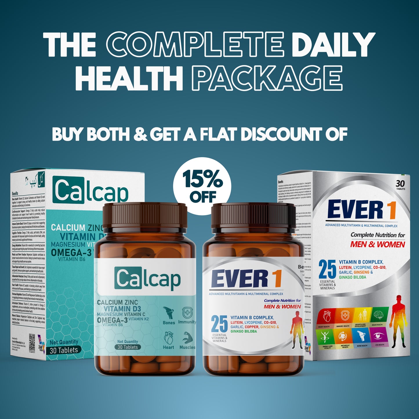 Get Flat 15% Discount on Ever1 + Calcap