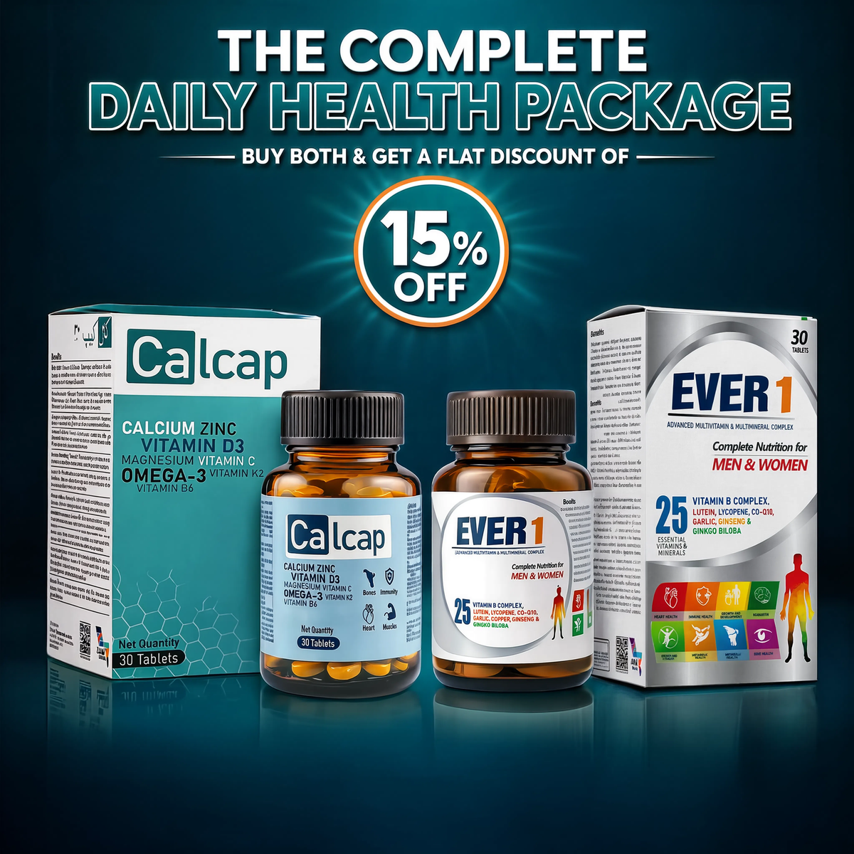 Get Flat 15% Discount on Ever1 + Calcap