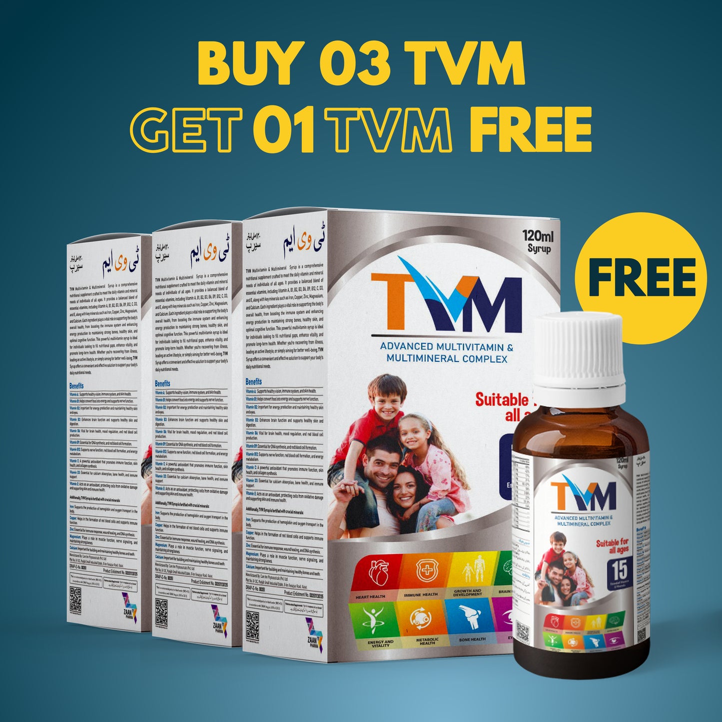 Buy 3 TVM + Get 1 Free